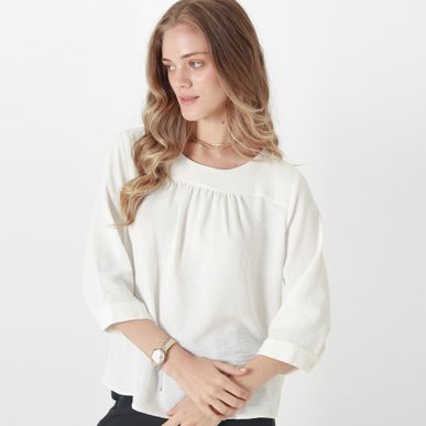 Blusa Cuello Redondo Manga 3Cuartos
