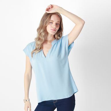 Blusa Cuello Neru Manga Corta