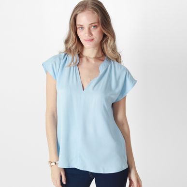Blusa Cuello Neru Manga Corta