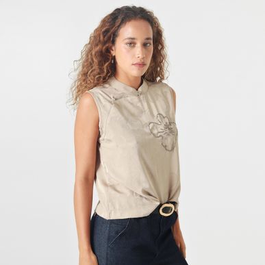Blusa Cuello Neru Manga Sisa