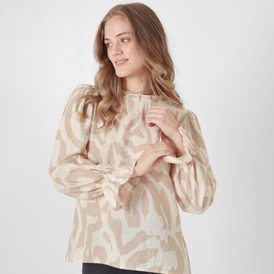 Blusa Cuello Redondo Manga Larga