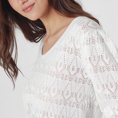 Sweater Cuello V Manga 3/Cuartos