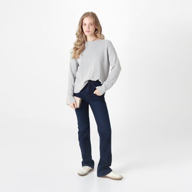 Jean Tiro Medio Bota Flare