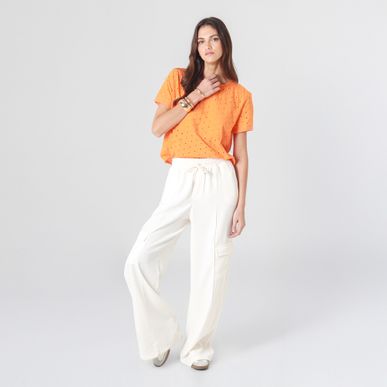 Blusa Cuello Redondo Manga Corta