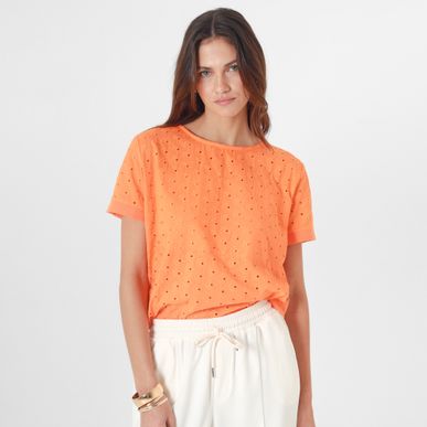 Blusa Cuello Redondo Manga Corta