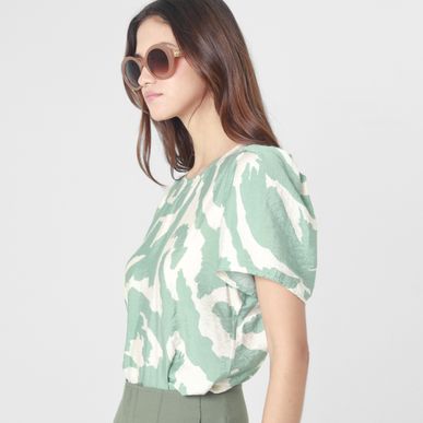 Blusa Cuello Redondo Manga Corta