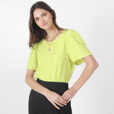 Blusa Cuello Redondo Manga Corta