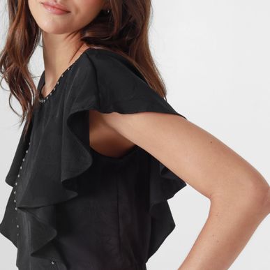 Blusa Cuello Redondo Manga Corta