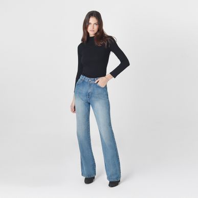 Jean Tiro Alto Bota Flare