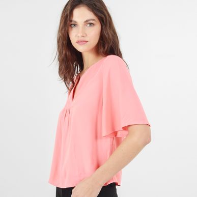 Blusa Cuello Redondo Manga Corta