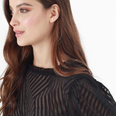 Blusa Cuello Redondo Manga Larga
