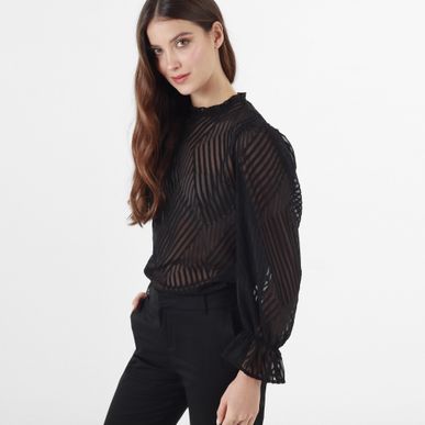 Blusa Cuello Redondo Manga Larga