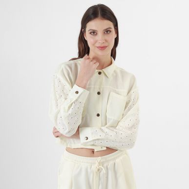 Chaqueta Cuello Camisero Manga Larga