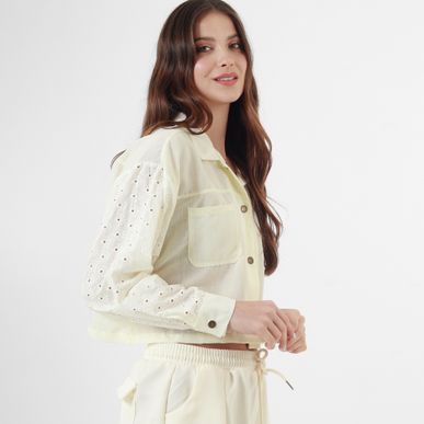 Chaqueta Cuello Camisero Manga Larga