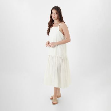 Vestido Ojalillo Manga en Tiras