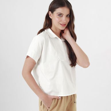 Blusa Cuello Sport Manga Corta