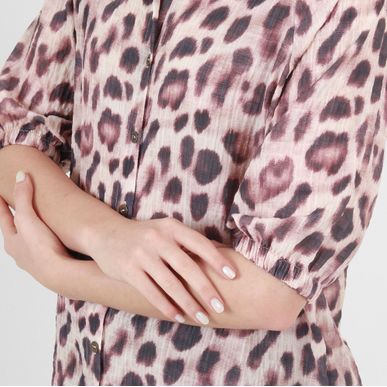 Blusa Cuello Camisero Manga Al Codo