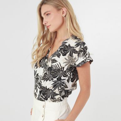 Blusa Cuello Neru Manga Corta