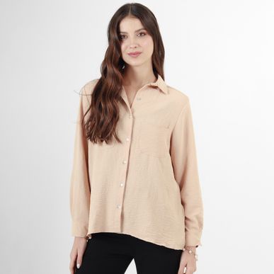 Camisa Cuello Camisero Manga Larga