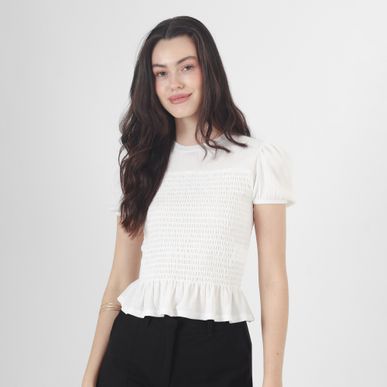 Blusa Cuello Redondo Manga Corta