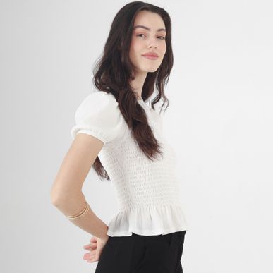 Blusa Cuello Redondo Manga Corta
