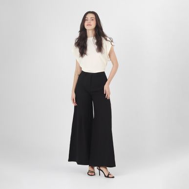 Pantalon Tiro Alto Bota Palazzo