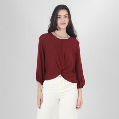 Blusa Cuello Redondo Manga 3 Cuartos