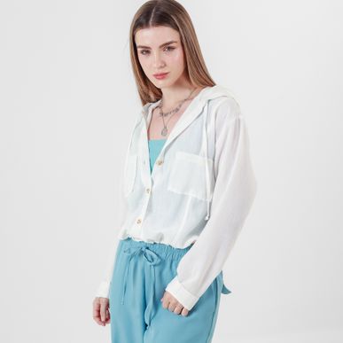 Chaqueta Cuello Redondo Manga Larga