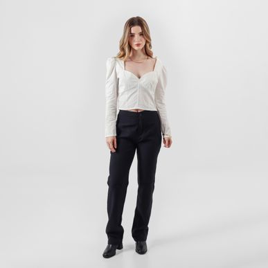 Blusa Cuello V Manga Larga