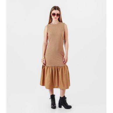 Vestido Cuello Redondo Manga Sisa