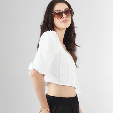 Blusa Cuello Redondo Manga 3Cuartos