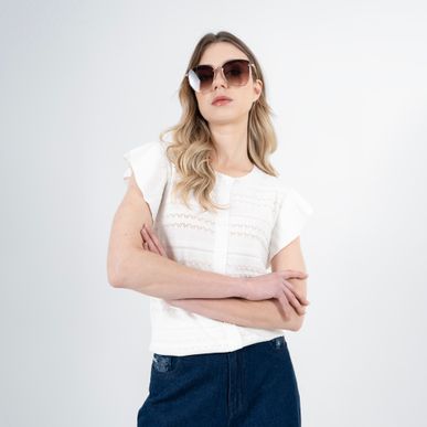 Sweater Cuello Redondo Manga Corta