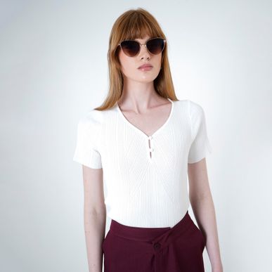 Sweater Cuello Redondo Manga Corta