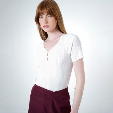 Sweater Cuello Redondo Manga Corta