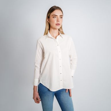 Camisa Cuello Camisero Manga Larga