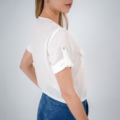 Blusa Cuello Redondo Manga Corta