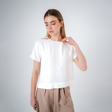 Blusa Cuello Redondo Manga Corta