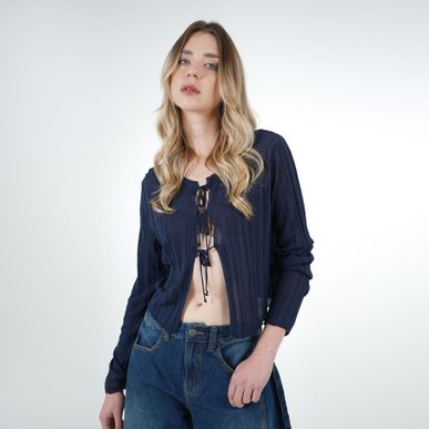 Sweater Cuello V Manga Larga