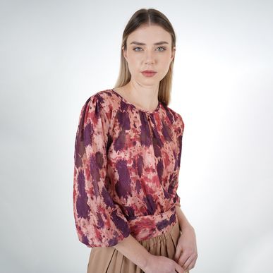 Blusa Cuello Redondo Manga Larga