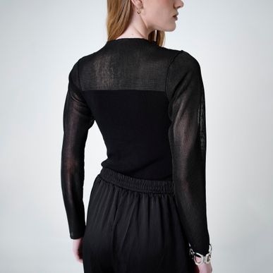 Sweater Cuello U Manga Larga