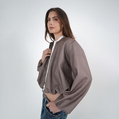 Chaqueta Cuello Redondo Manga Larga