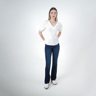 Jean Tiro Medio Bota Flare