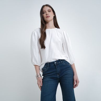 Blusa Cuello Redondo Manga 3/ Cuartos