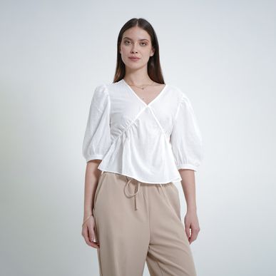 Blusa Cuello Redondo Manga 3/ Cuartos