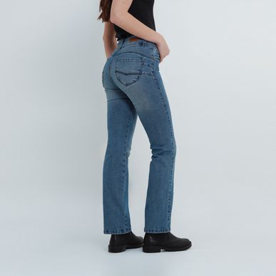 Jean Tiro Medio Bota Flare