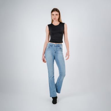 Jean Diva Tiro Medio Bota Flare