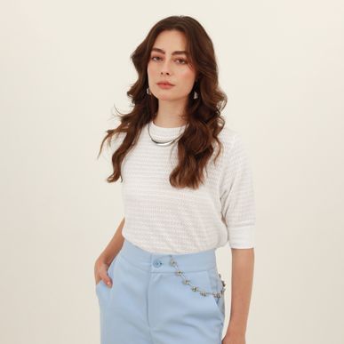 Sweater Cuello Redondo Manga Corta