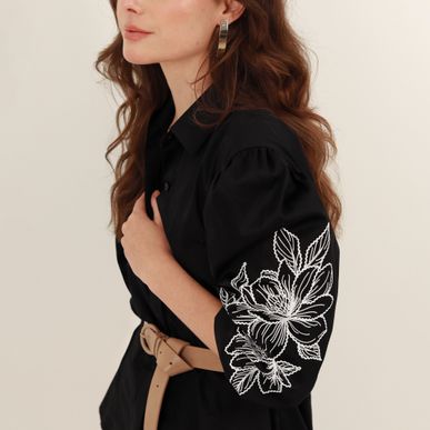 Blusa Cuello V Manga 3Cuartos