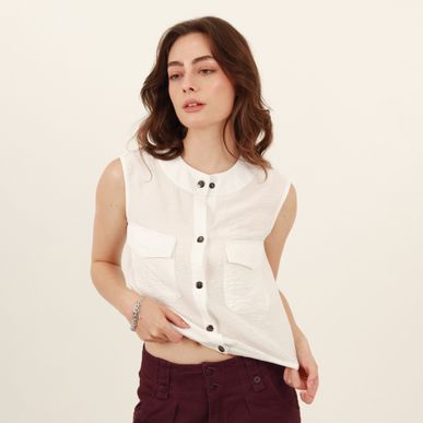 Blusa Cuello Redondo Manga Sisa