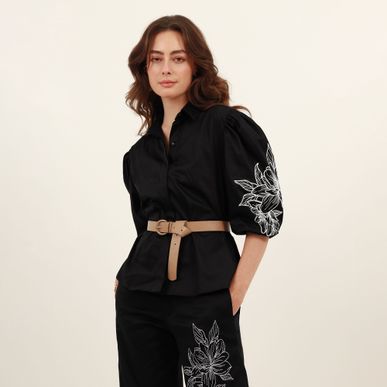 Blusa Cuello V Manga 3Cuartos